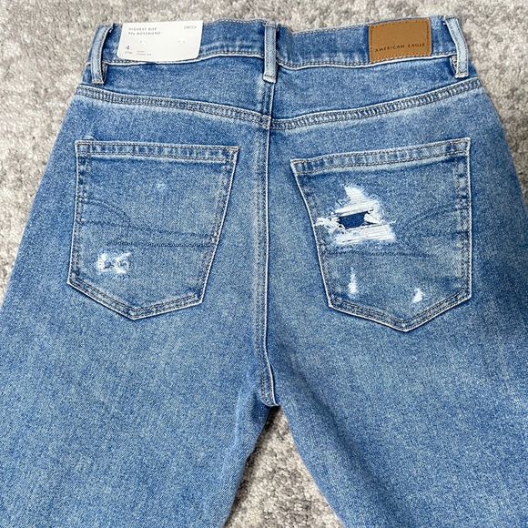 NEW 90s boyfriend ripped jeans, size 4 - Picture 4 of 5